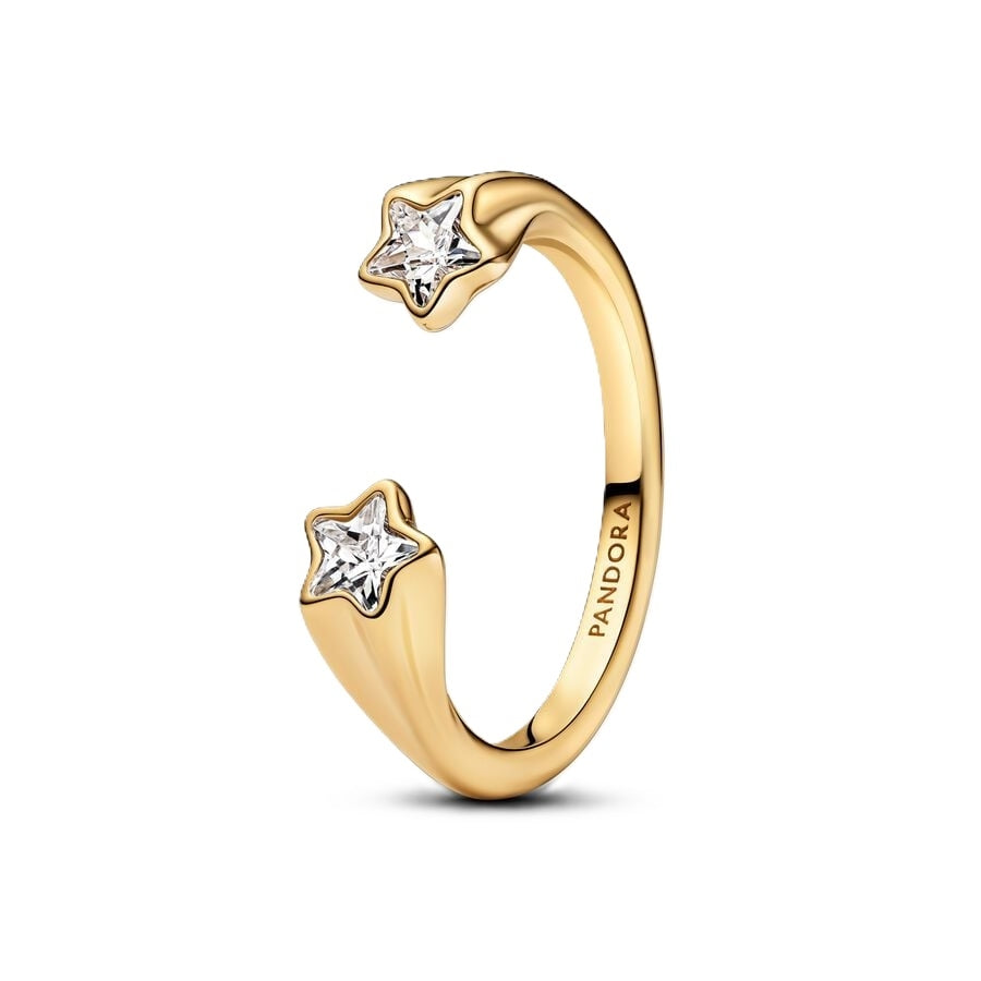 PANDORA 163582C01-54 – Damen Ring mit Gelbgold-Vergoldung