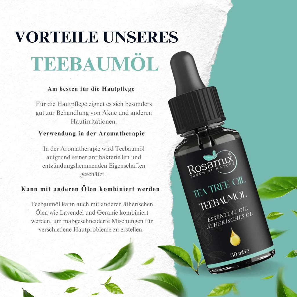 Teebaumöl – 100 % Reines Ätherisches Öl für Pflege, Aroma & Wohlbefinden