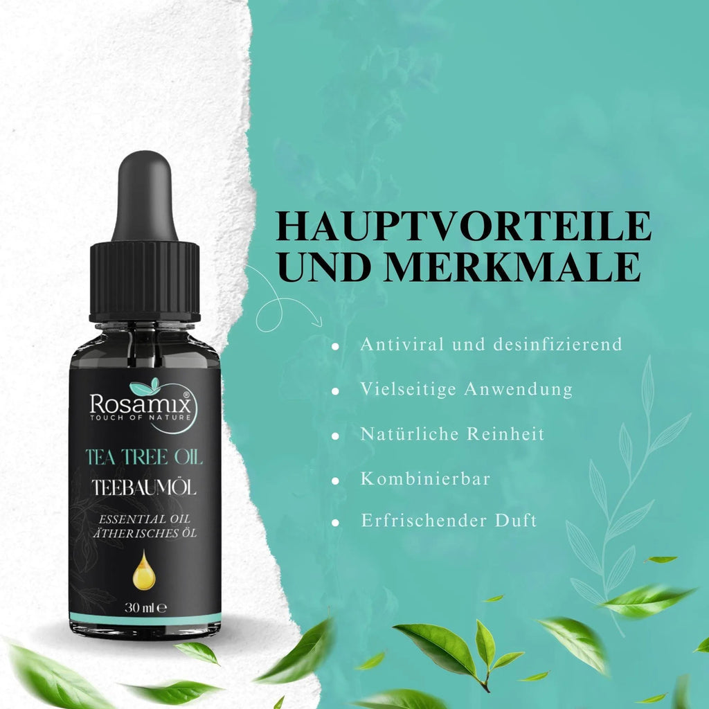 Teebaumöl – 100 % Reines Ätherisches Öl für Pflege, Aroma & Wohlbefinden