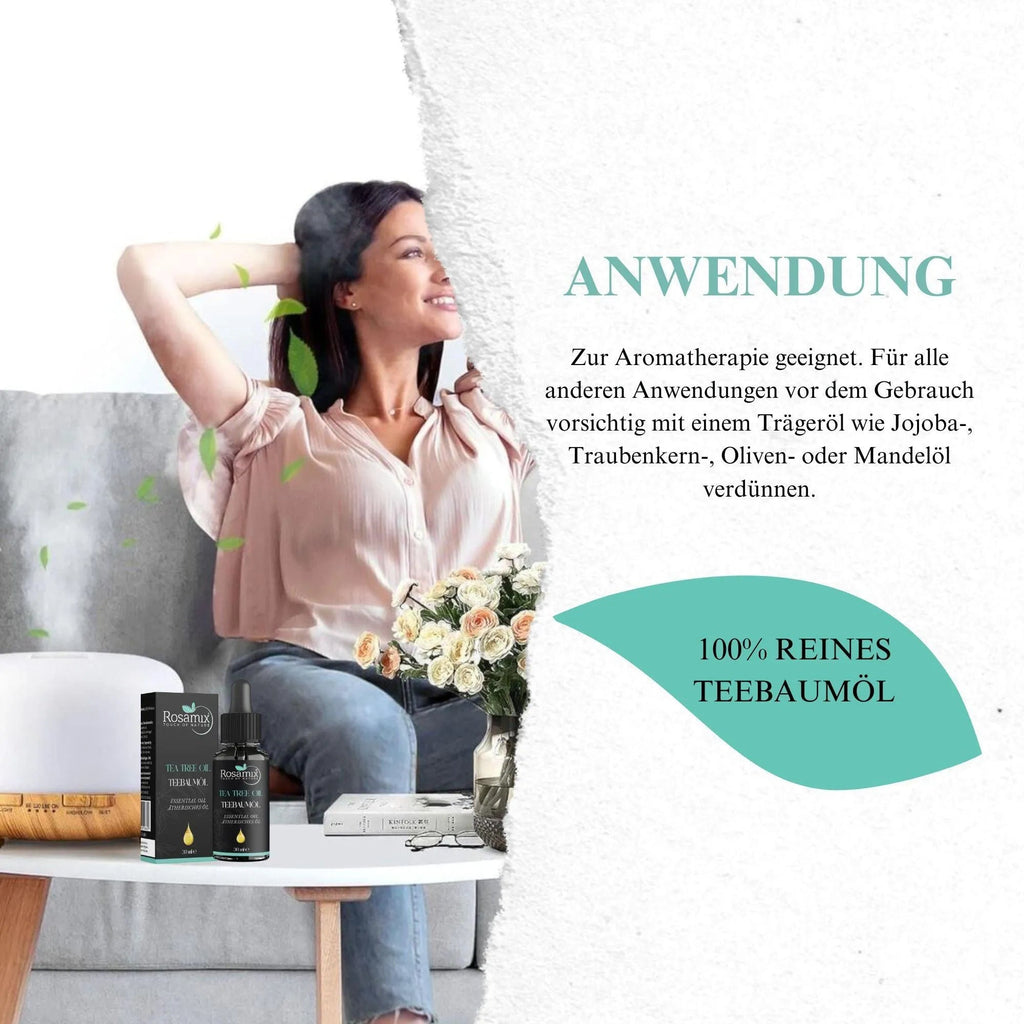 Teebaumöl – 100 % Reines Ätherisches Öl für Pflege, Aroma & Wohlbefinden