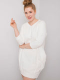 Plus Size Kleid mit Taschen & 3/4-Ärmeln