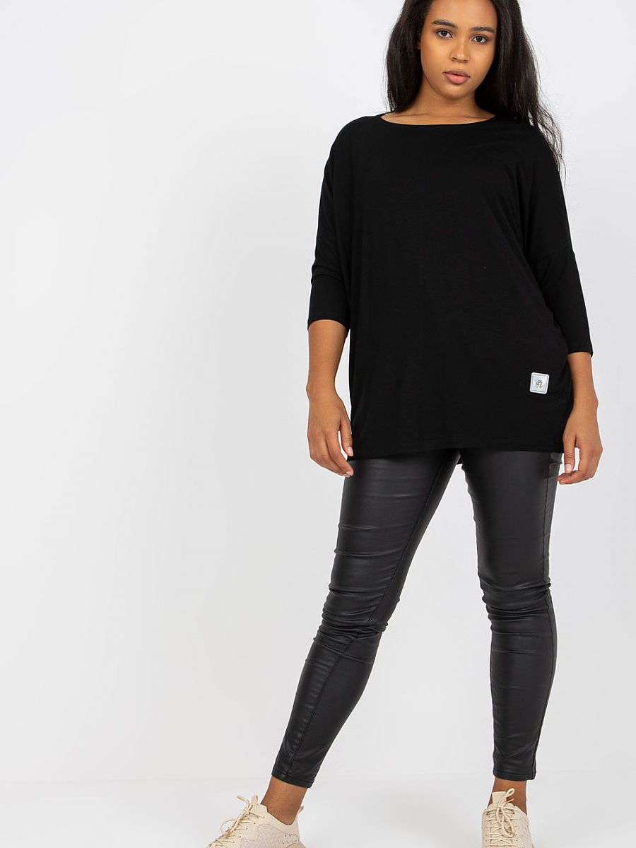 Plus Size Bluse mit 3/4-Ärmeln