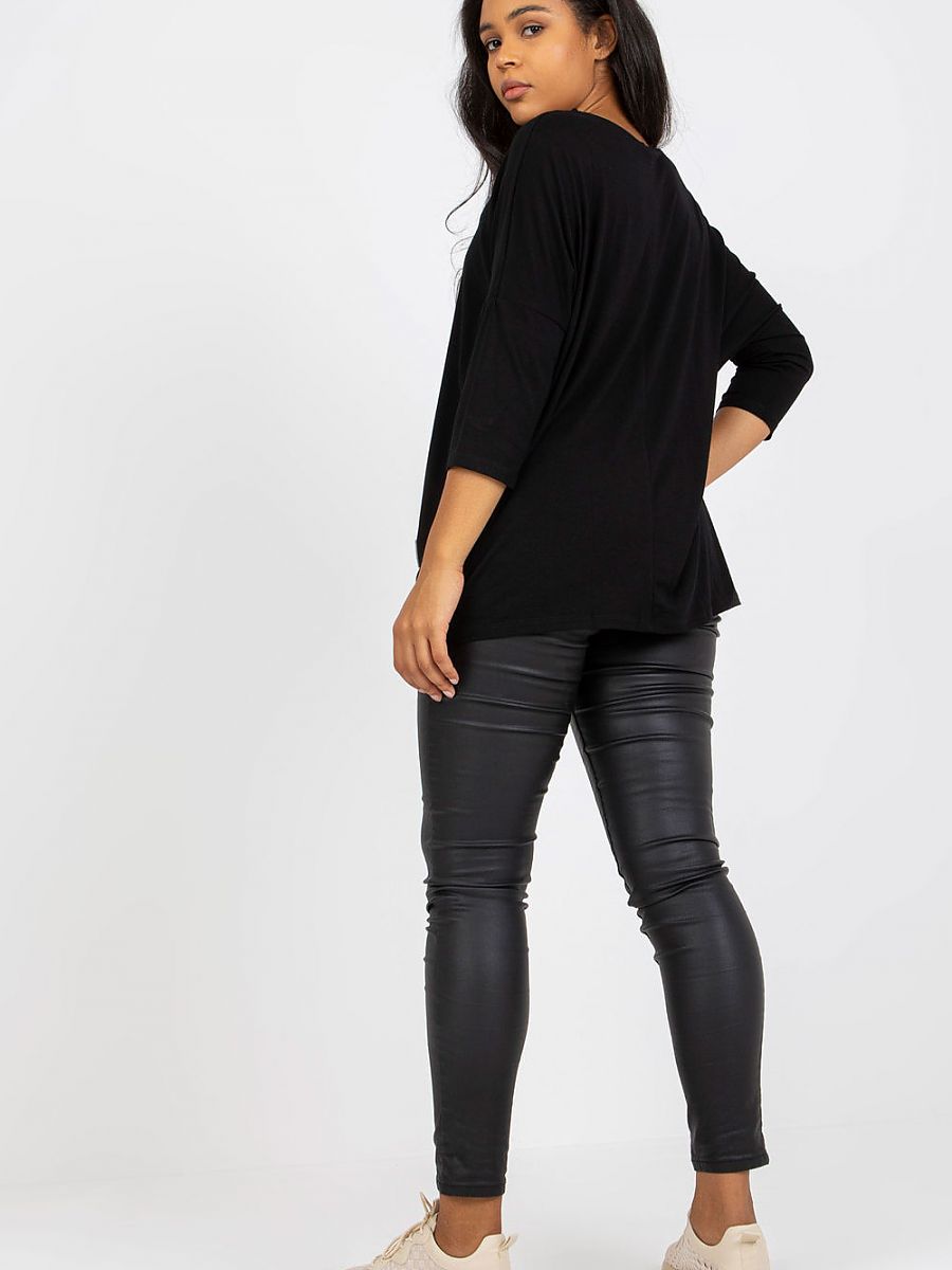 Plus Size Bluse mit 3/4-Ärmeln