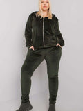 Plus Size Velours-Set – Hoodie & Jogginghose