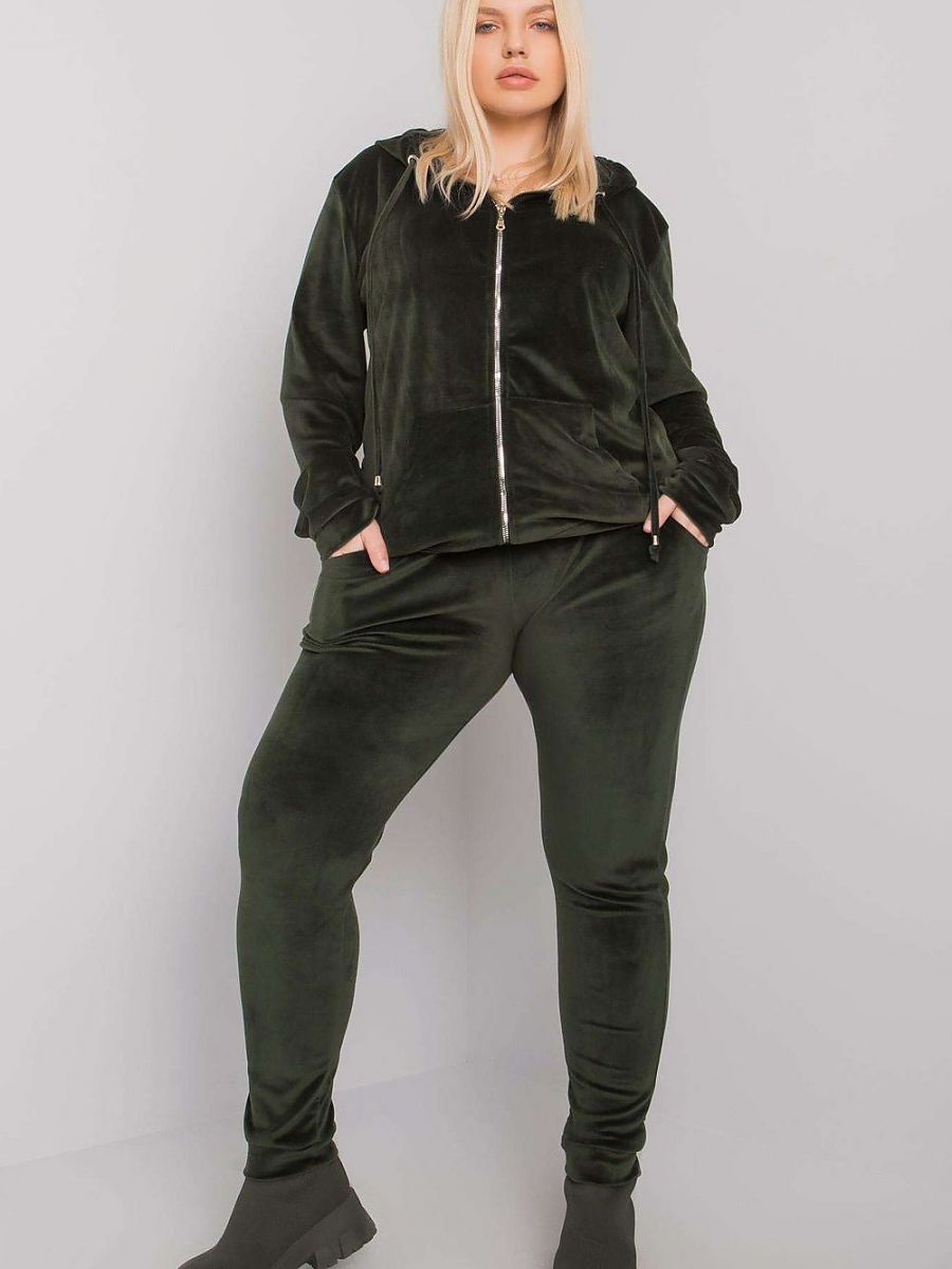 Plus Size Velours-Set – Hoodie & Jogginghose