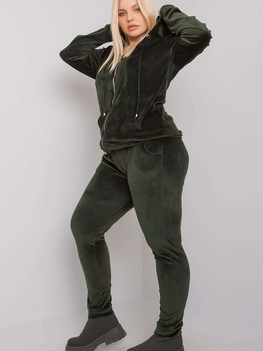 Plus Size Velours-Set – Hoodie & Jogginghose