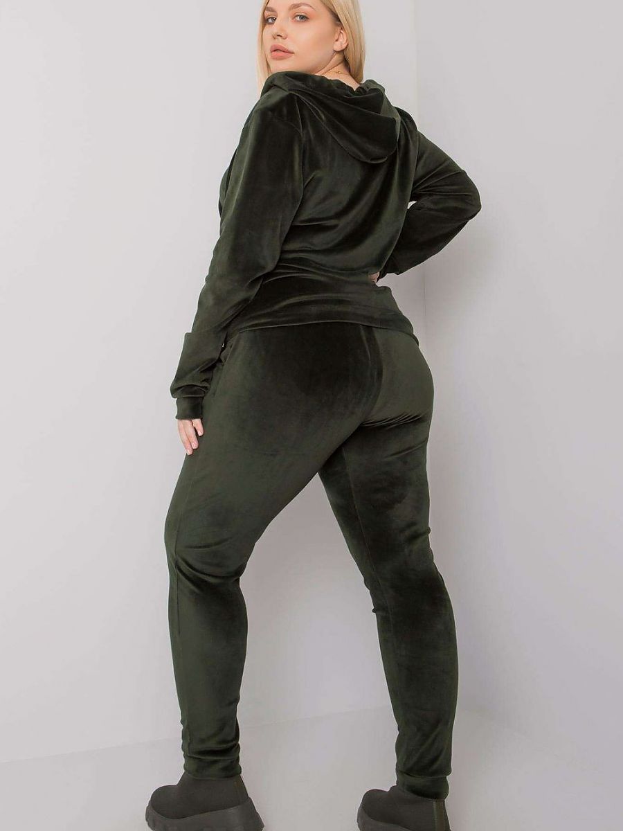 Plus Size Velours-Set – Hoodie & Jogginghose